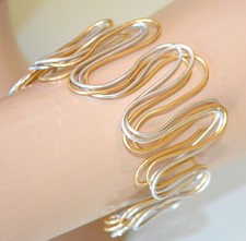 Bracciale argento oro dorato