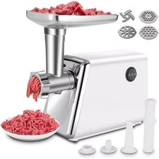 Tritacarne Elettrico Professionale per Macinare Carne Fare Salsicce Acciaio Inox