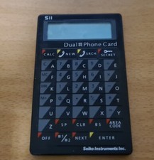 Seiko DF-212 Retro Dual Number  Phone Card Calculator Vintage 