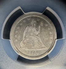 1840 O 25c con drappeggio PCGS