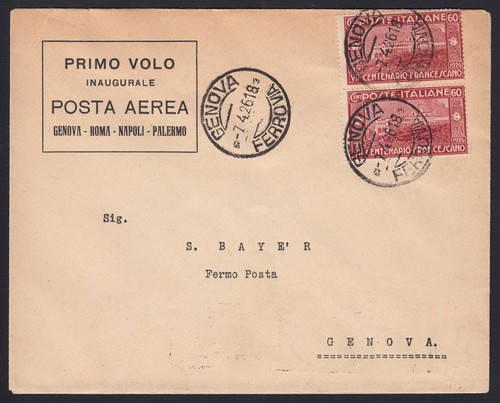 Primo volo genova - primo, 7/4/26