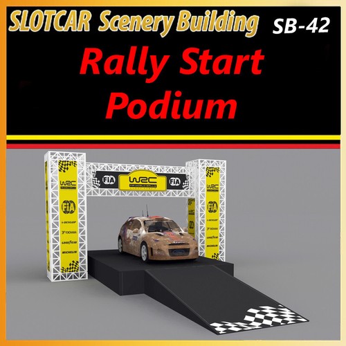 Slotcar scenery building - building, rally