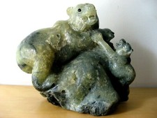  Statua Scultura in Prenhite Naturale " Famiglia Orsi " H.cm.20 Gr.5350