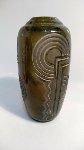 Vaso vetro anni molato - vaso,