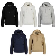 GANT Donna Sweatshirt - REGULAR SHIELD HOODIE, Felpa Con Cappuccio, Logo