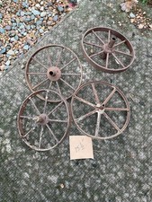 Ruota per carro/carrello in ghisa vintage diametro 15,5". !!! Uno solo. !!!