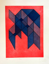 Achille Perilli  incisione originale firmata a mano numerata (Carla Accardi)