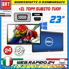 OTTIMO_PC MONITOR SCHERMO LCD LED 23 POLLICI (DELL,HP) VGA DVI DISPLAY FULL HD