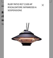 Riscaldatore infrarossi a sospensione RUBY PATIO RGT 1500 AP