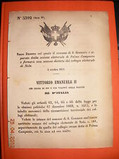 1876 REGIO DECRETO comune S. GENNARO separato PALMA CAMPANIA sez dis NOLA