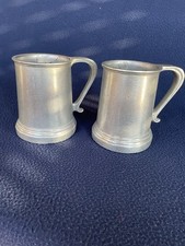 Coppia Antichi boccali di birra in peltro USA