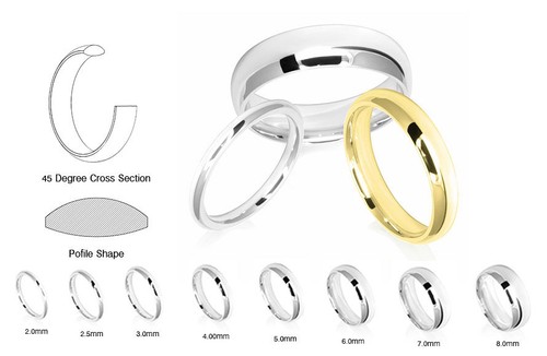 9ct oro giallo - d, fede