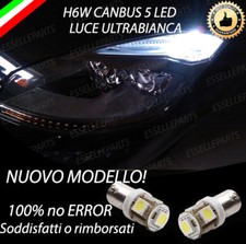 COPPIA LUCI POSIZIONE H6W 5 LED PER CITROEN C4 GRAND PICASSO BIANCO CANBUS