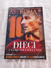 ROMA TOTTI 28/05/2017 MATCH PROGRAM ROMA GENOA NO RIVISTA MAGLIA CALCIO