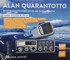 MIDLAND ALAN 48 NEW -ALAN QUARANTOTTO CON MINI MODULATORE+BEEP COLT +120CH+PW+PA