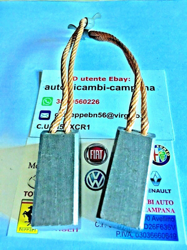 Due spazzole carbone motore - in,