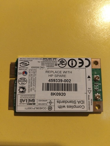 Atheros ar5bxb63 459339 002 - ar5bxb63, 459339-002