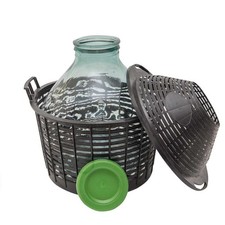 Damigiana in vetro a bocca