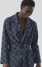 VESTAGLIA CORTA DA CAMERA GIOVANILE UOMO INVERNALE IN ECO PILE CON TASCHE RAGNO