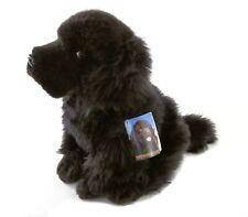Peluche cane giocattolo morbido cucciolo Terranova seduto di Faithful Friends 24,5 cmH