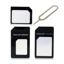 Adattatore Nano SIM/micro-SIM/SIM standard – Nero