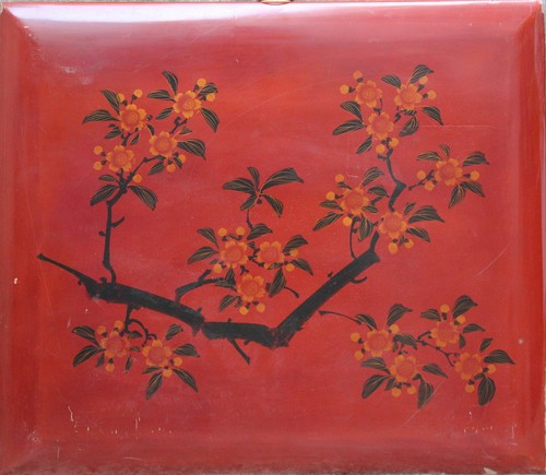 Antico dipinto laccato rami - , di