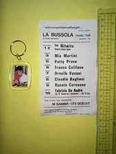 riproduzione recente volantino concerto + PORTACHIAVI Faber FABRIZIO DE ANDRÈ