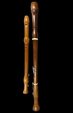 Vintage Schreiber Bass Recorder And Very Nice Roessler Recorder From Estate