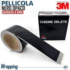 Pellicola 3M Nero Opaco Wrapping Auto Copri Cromature Cambio Colore Rotolo H5cm