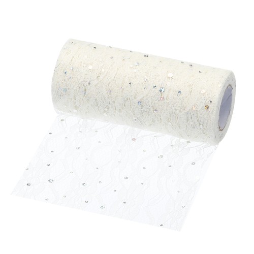Nastro tulle con paillettes - 6",