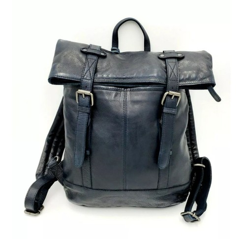 Zaino navy pelle - zaino,