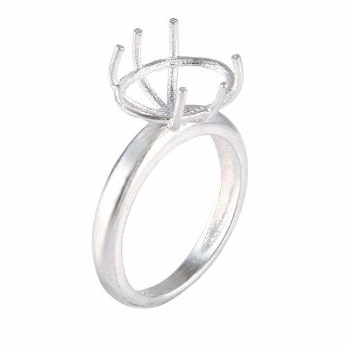 Anello montatura semi ovale - anello,
