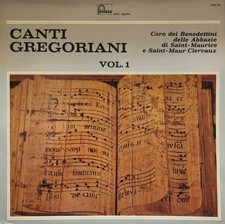 CANTO GREGORIANO** VOL. 1 LP 33 GIRI FONTANA STEREO Coro Benedettini Monaci Raro