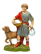 Pastore con Cane e Cesto Landi