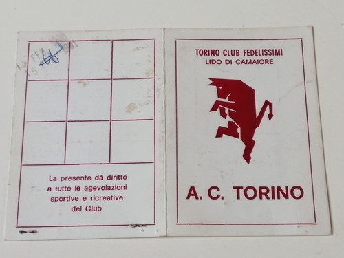 Tessera ultras torino - tessera,