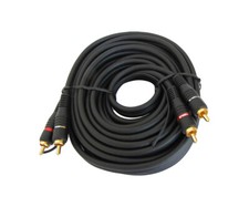 CAVO AUDIO RCA SCHERMATO 5 metri + REMOTE - Contatti placcati ORO 24K