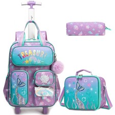 Girls Rolling Backpack for School Rolling Backpack for Kids Roller Backpacks ...