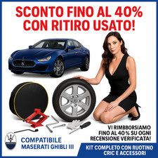 Kit Ruotino di Scorta Maserati Ghibli III 18" + Cric Chiave Sacca Guanti Omaggio