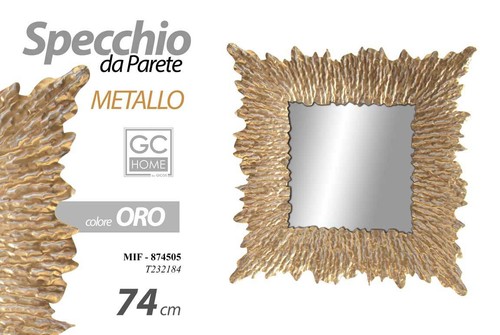 Specchio parete metallo - in,