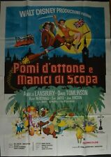 manifesto 4FG POMI D'OTTONE E MANICI DI SCOPA Bedknobs and Broomstic WALT DISNEY