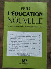 Verso L'Educazione Nuova N°187 Novembre 1964
