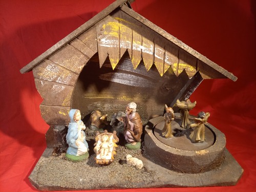 Antico presepe con musica - presepe,