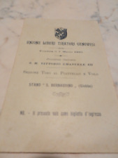 SCATOLA2) GENOVA UNIONE LIBERI TIRATORI GENOVESI PROGRAMMA TIRO PIATTELLO 1904