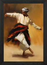 Poster arte da parete con cornice uomo orientale danzante quadro stampa su tela