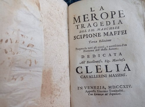 Libro antico merope - antico,
