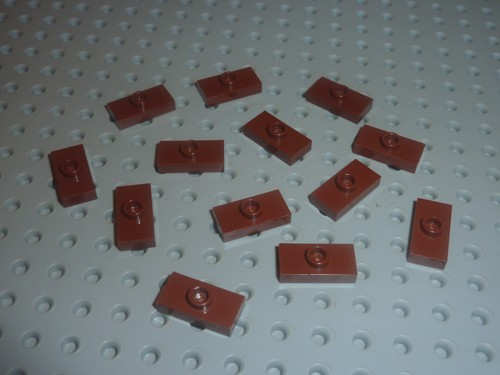 Lego redbrown plate ref - plate,
