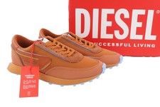 Diesel S-racer LC Sneakers Uomo EU45 Marrone Pelle Allacciato Basso Top Logo 185