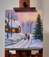 Quadro paesaggio casa di