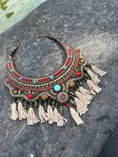 Collana donna pietre dure e perline fatta a mano