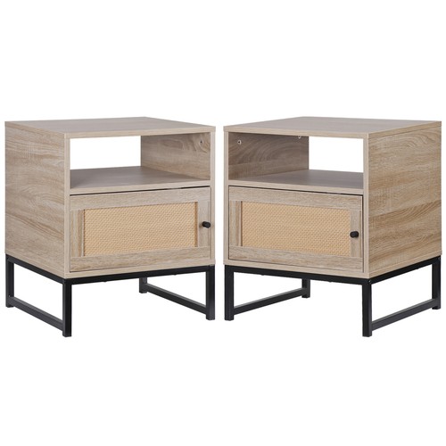 Comodino rattan set 2 - rattan,